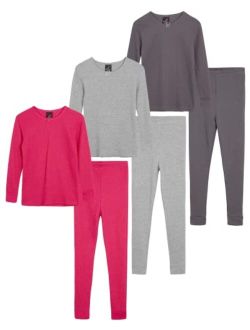Delia*S dELiAs Girls' Thermal Underwear - 6 Piece Waffle Knit Top and Long Johns (2T-16)