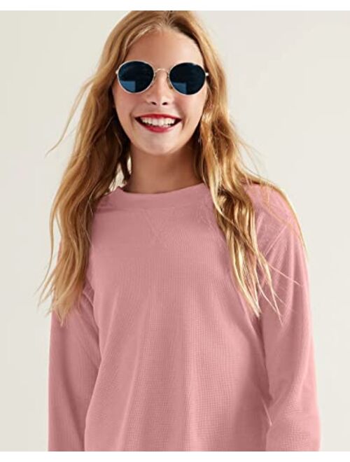 Brix Girls' Long Sleeve Thermal - Waffle Shirts 3 Pk Fashion Girls Tees.