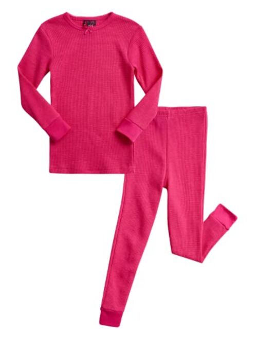dELiA*s Baby Girls' Thermal Underwear - 2 Piece Waffle Knit Top and Long Johns (Infant/Toddler)