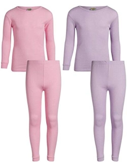 Sweet & Sassy dELiA*s Baby Girls' Thermal Underwear - 2 Piece Waffle Knit Top and Long Johns (Infant/Toddler)