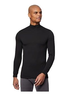 Men's Lightweight Baselayer Mock Top | Long Sleeve | Form Fitting | 4-Way Stretch | Thermal