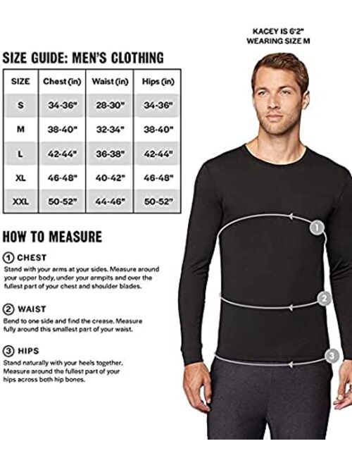 32 DEGREES Men's Lightweight Baselayer Mock Top | Long Sleeve | Form Fitting | 4-Way Stretch | Thermal