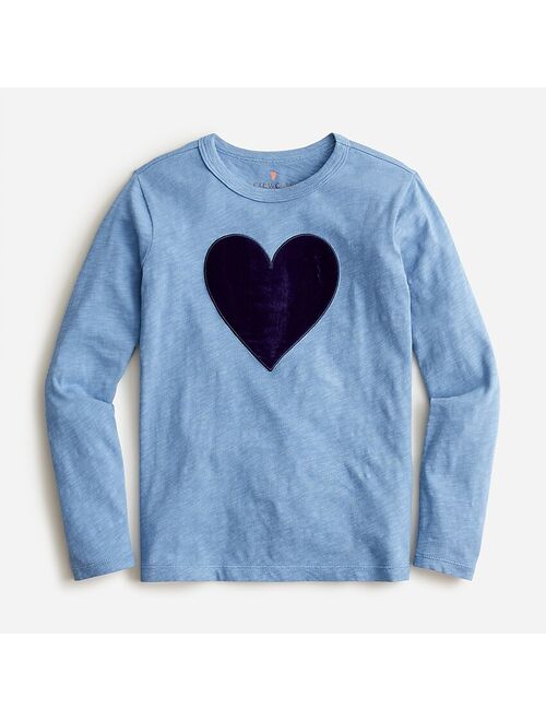 J.Crew Girls&apos; velvet heart graphic T-shirt