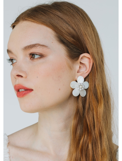 Jennifer Behr Penina flower stud earrings