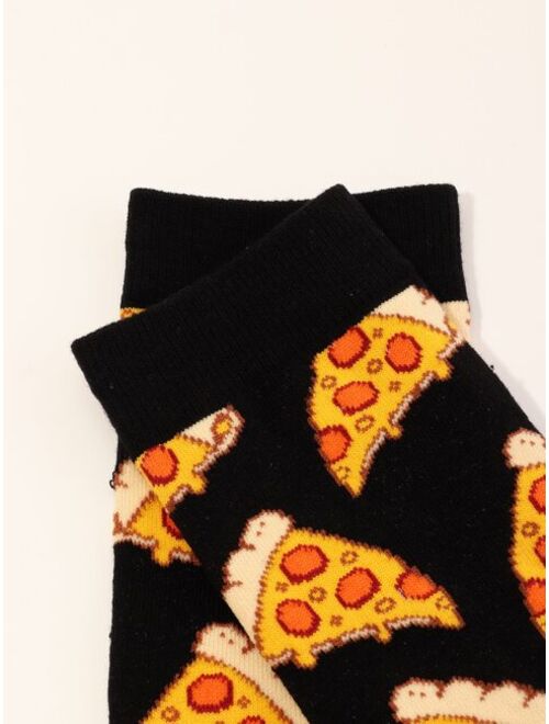 Shein Men Pizza Pattern Socks