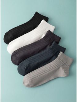 5pairs Men Solid Socks