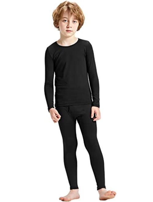 MRIGNT Thermal Underwear for Boys, Thermal Long Johns Set with Shirt & Pants