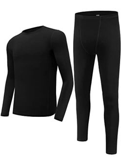 Anngoti Boy's Thermal Underwear Long Sleeve Athletic Base Layer Compression Underwear Shirt Tights Set