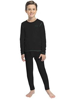 Thermeez Thermal Underwear for Boys (Thermal Long Johns) Sleeve Shirt & Pants Set, Base Layer w/Leggings Bottoms Ski/Extreme Cold