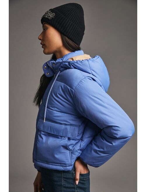 Pilcro Cropped Colorblock Puffer Jacket