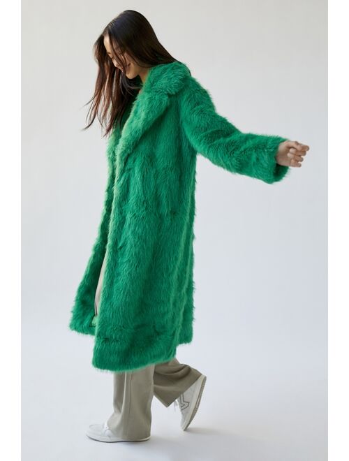 Urban Outfitters UO Maddie Faux Fur Overcoat