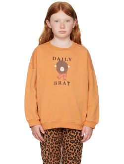DAILY BRAT Kids Orange Silly Sheep Sweatshirt