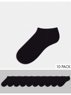 10 pack socks in black