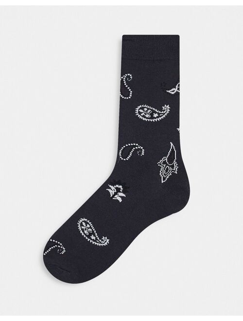 Jack & Jones 5 pack socks in paisley print