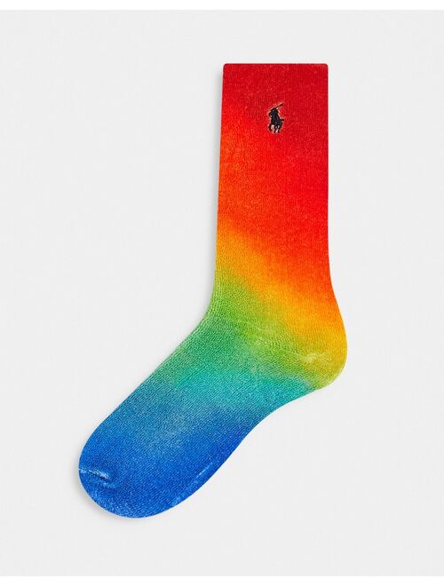 Polo Ralph Lauren sport capsule socks in tie dye with logo
