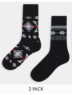 2-pack socks with print