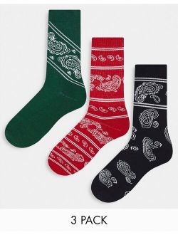 sports socks with bandana print