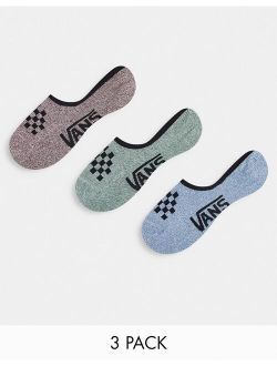 Classic marled canoodle 3-pack socks in pink/blue/green