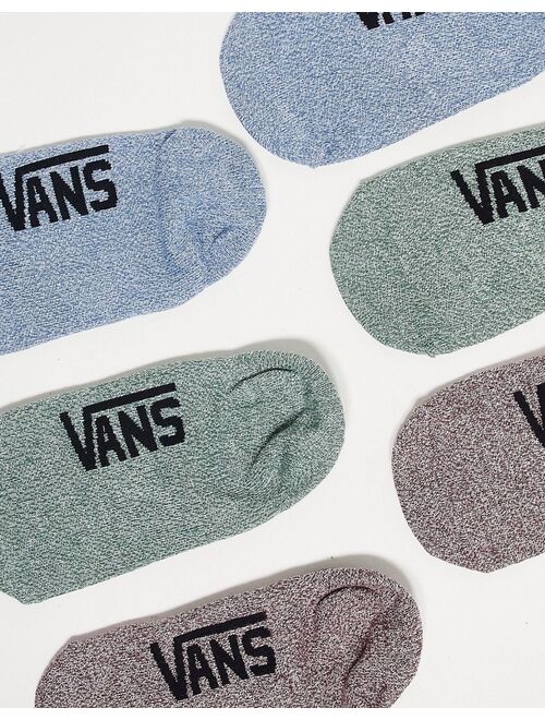 Vans Classic marled canoodle 3-pack socks in pink/blue/green
