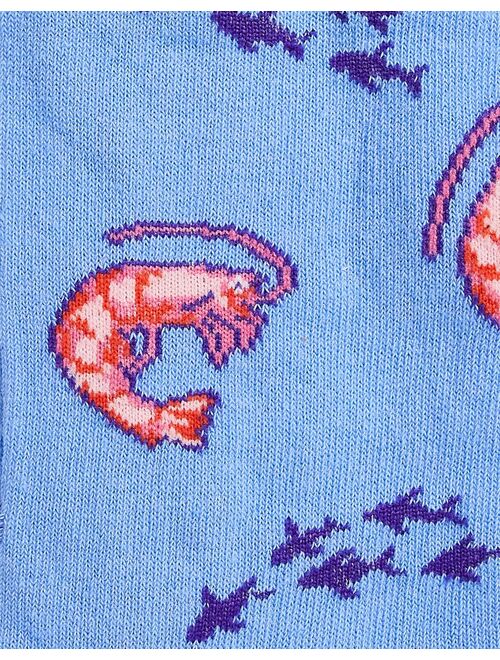 ASOS DESIGN 3 pack ankle socks with sea animal print