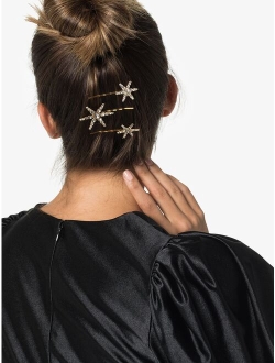 Aurelia gold-tone crystal-embellished hair pins