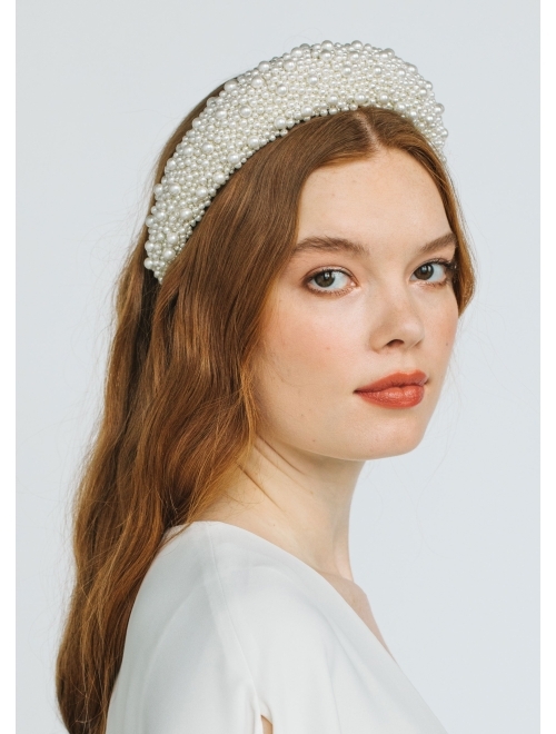 Jennifer Behr Marjeta pearl-embellished headband