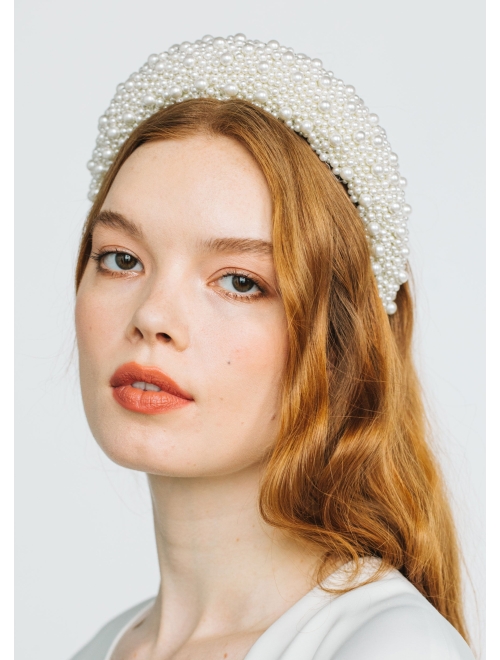 Jennifer Behr Marjeta pearl-embellished headband