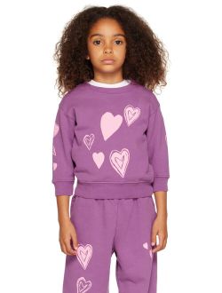 KIDS WORLDWIDE SSENSE Exclusive Kids Purple Heart Sweatshirt