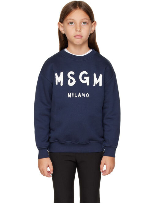 MSGM KIDS Kids Navy Cotton Sweatshirt