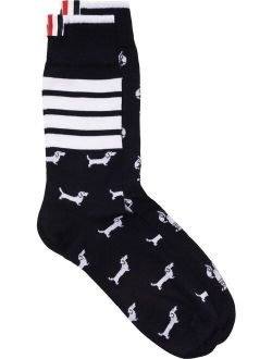 Hector-motif mid-calf socks