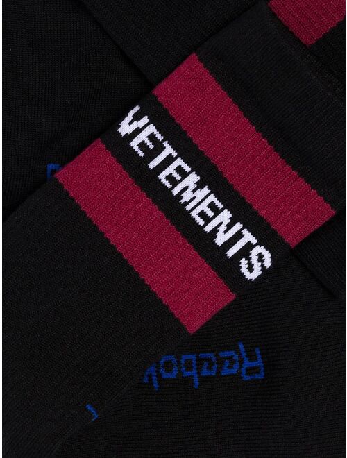 VETEMENTS x Reebok intarsia logo socks