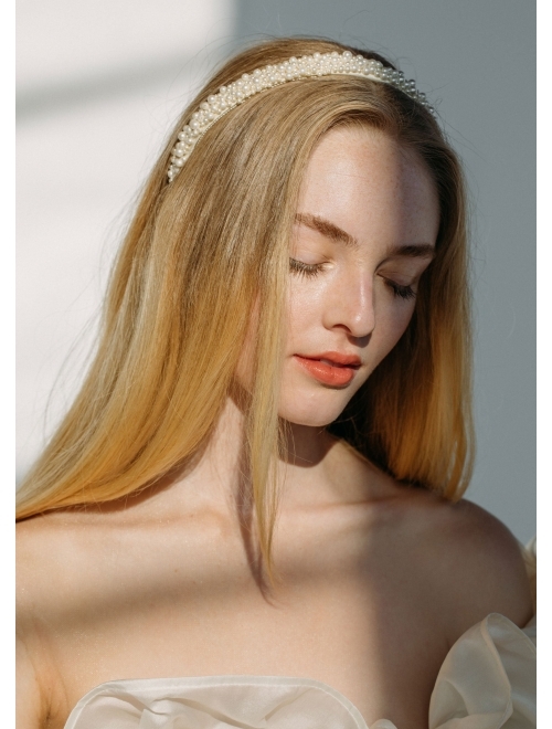 Jennifer Behr Donna pearl-embellished headband