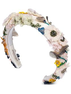 Meadow floral-applique headband