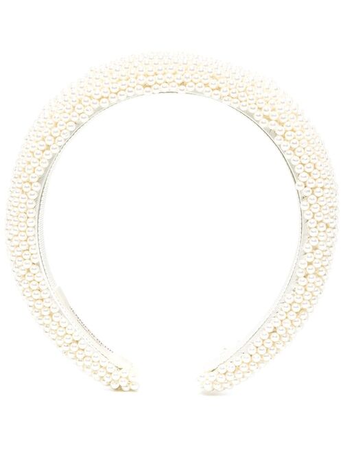 Jennifer Behr faux pearl-embellished hairband