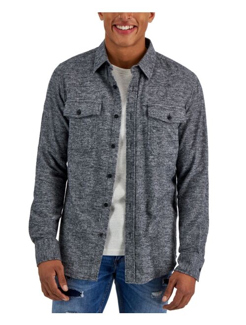 SUN + STONE Men's Grindle Flannel Shirt, Created for Macy's
