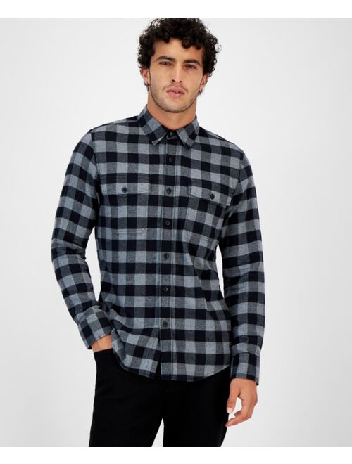 Buy SUN + STONE Men's Check Flannel Shirt, Created for Macy's online ...