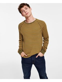 Men's Striped Thermal Long-Sleeve Shirt, Created for Macy's