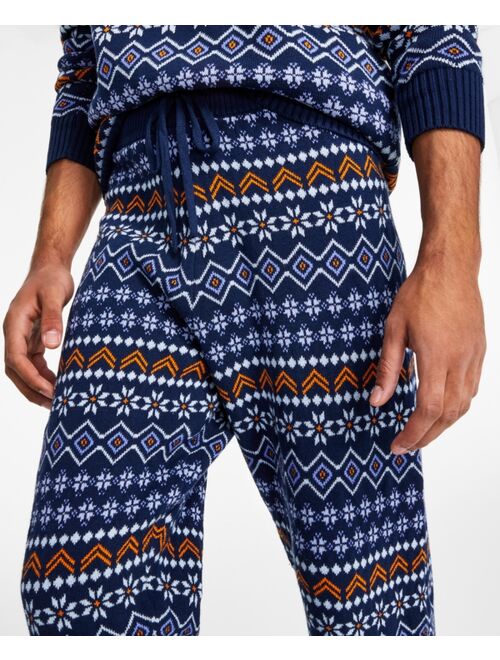 SUN + STONE Men's Regular-Fit Fair Isle Knit Joggers, Created for Macy's