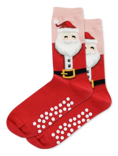 HOT SOX Women's Fuzzy Holiday Crew Socks