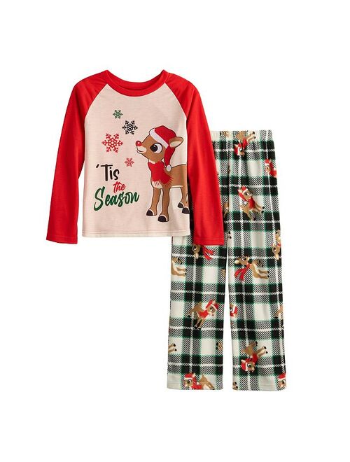 Licensed Character Girls 4-12 Jammies For Your Families Rudolph the Red Nosed Reindeer Pajama Set