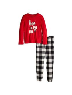 Girls 4-16 Jammies For Your Families Ho Ho Ho Pajama Set