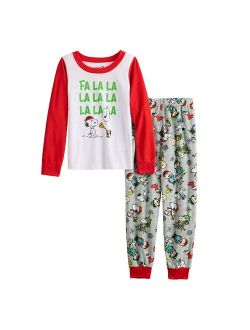 Licensed Character Girls 4-12 Jammies For Your Families Peanuts "Fa La La" Pajama Set
