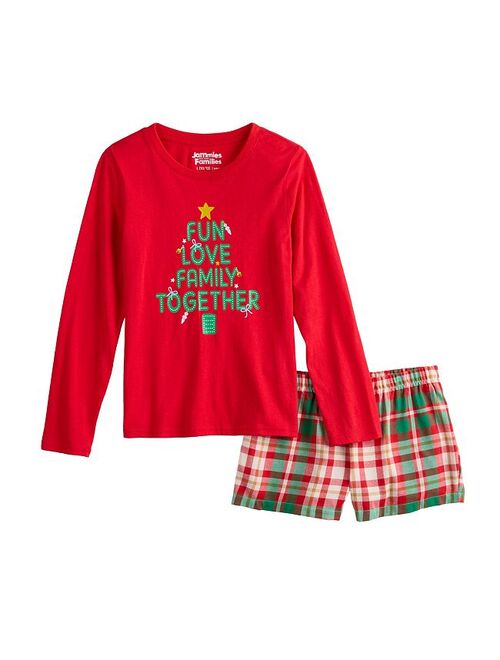 Girls 4-16 Jammies For Your Families Joyful Celebration Family Together Tee & Short Set