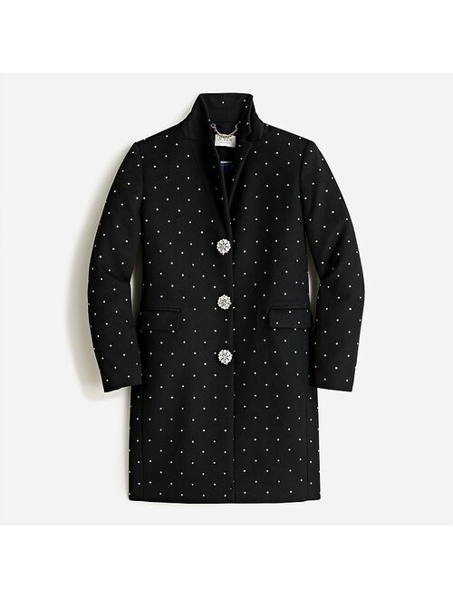 J.Crew Collection crystal-embellished topcoat in Italian wool-cashmere