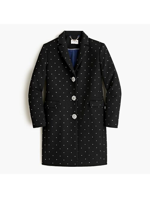 J.Crew Collection crystal-embellished topcoat in Italian wool-cashmere
