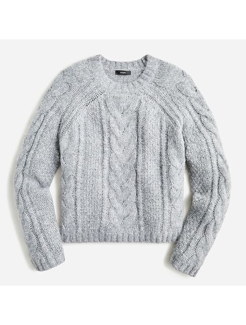J.Crew Metallic cable-knit sweater