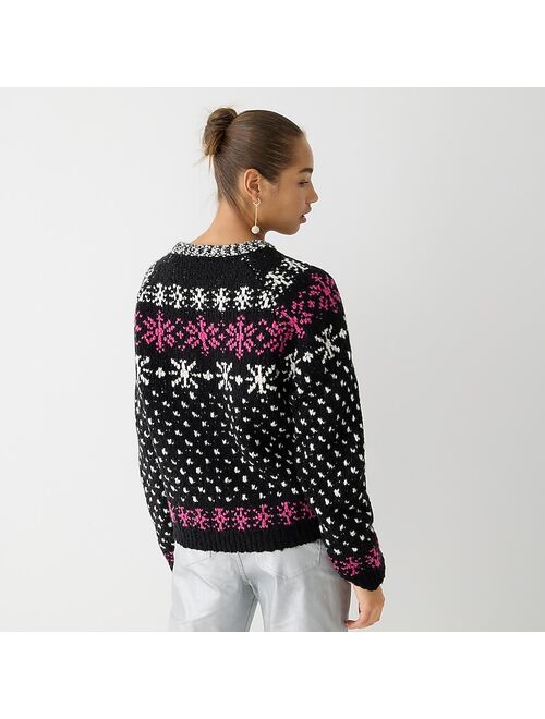 J.Crew Jacquard snowflake pullover sweater