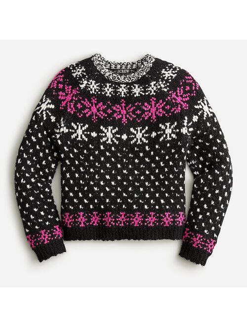 J.Crew Jacquard snowflake pullover sweater