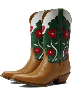 Dingo Comin Up Roses Women's Leather Cowgirl Boots