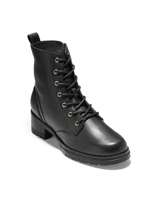 Cole Haan Camea Women's Waterproof Leather Combat Boots